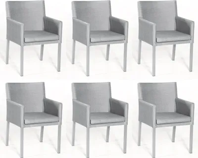 Produktbild von Sonnenpartner 6er-Set Sessel  Aluminium mit Textilen anthrazit Gartensessel