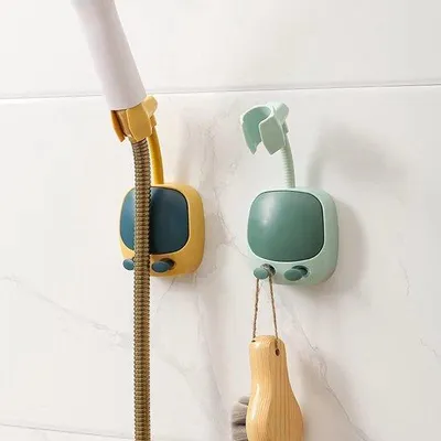 Image de Support de pomme de douche universel pivotant à 360°, noir, lot de 2