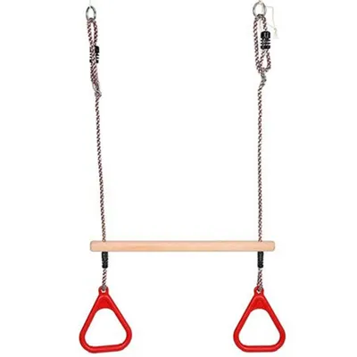 Image de Barre de gymnastique avec anneaux Enfants Balançoire Barre de gymnastique Anneaux de gymnastique Trapèze Tour de jeux