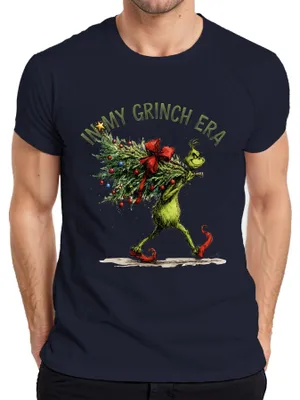Obrázok produktu pre Pánske tričko In My Grinch Era Christmas Tree Funny Gift Retro, námorná farba, 3XL
