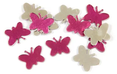 Produktbild von 20 Schmetterling-Tischkonfetti rosa 10 g Party-Dekoration - Einheitsgröße