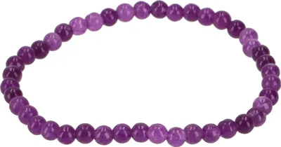 Produktbild von Mala Armband, Handmala, Buddhistischer Schmuck, Perlenarmband 4 mm - Amethyst, Violett, Halbedelstein, Armreifen & Armbänder Modeschmuck