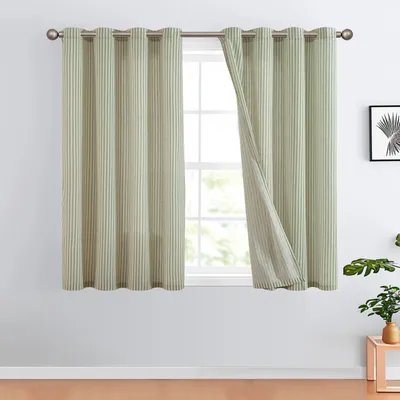 Immagine prodotto di Tende in lino con passanti - Moderne tende beige per il soggiorno
