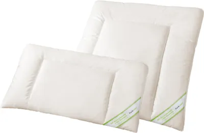 Produktbild von Bauchschläferkissen Kopfkissen 40x80 Schurwolle kbT Baumwolle kbA Kissen waschbar