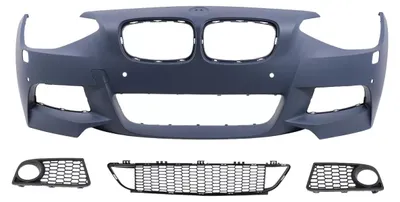 Imagen del producto de Paragolpes delantero para BMW Serie 1 F20 F21, modelo 2011-08.2014, diseño M-Technik, con rejilla inferior.