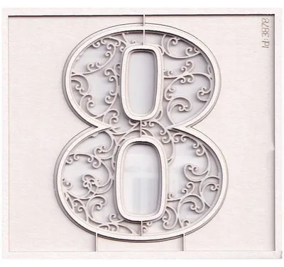Immagine prodotto di Cartoncino decorativo per scrapbooking - Scrapiniec monogramma 8 - Monograce - 7 cm