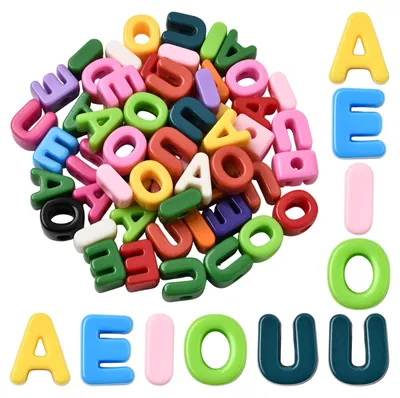 Image de Elzusha - 75 perles en lettres majuscules pour la création de bijoux