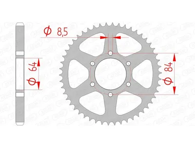 Produktbild von AFAM Kettenrad Stahl Standard - 428