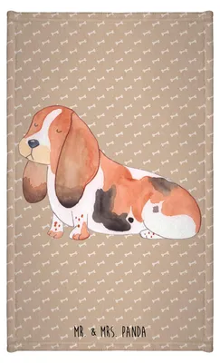 Produktbild von Mr. & Mrs. Panda Handtuch Hund Basset Hound - Hundeglück - Geschenk, Gästetuch, Klein, Sprüche, Frotteetuch, Süß, Gäste-WC, Gästehandtuch Bunt