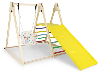 Produktbild von 4-in-1 Montessori-Kletterset mit Schaukel und Rampe