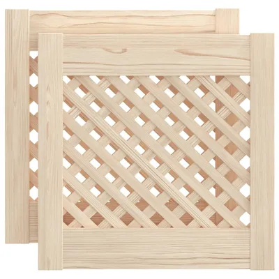 Zdjęcie produktu dla vidaXL Drzwi do szafy 2 szt. Konstrukcja kratowa 39,5x39,5 cm lite drewno sosnowe