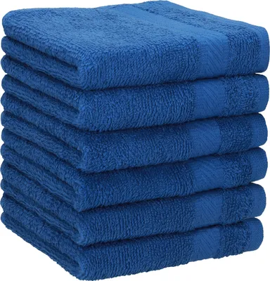 Produktbild von Betz 6 Stück Handtücher 50x100 cm PALERMO 100% Baumwolle  Farbe: blau