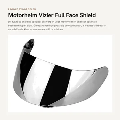 Polycarbonat - Geeignet für AGV K1/K3SV/K5 - Full Face - Silber Beschichtet - Verbesserte Sicht - Helmvisier