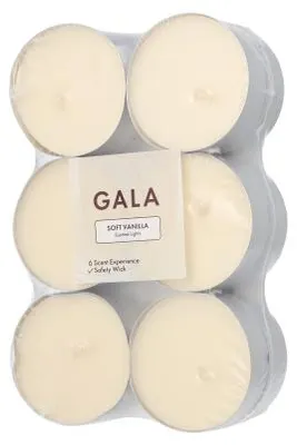 Produktbild von 144 "GALA" Maxi Duftlichte Ø 58 mm · 24 mm creme - Soft Vanilla