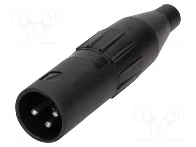 Obrázok produktu pre 1x Konektor 133V AC3MCP – konektor pre káble, pripojenie pájkou, priamy, 3-pinový, samica