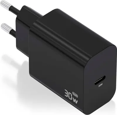 Produktbild von Aisens A110-0941 GaN Wall Charger/ 1xUSB Type-C/ 30W/ Black