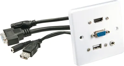 Image de LINDY Wanddose VGA/HDMI/USB/3.5mm Stereo
