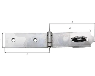 Produktbild von ALBERTS Türriegel Torfalle Beschlag für Vorhängeschloss Edelstahl 99x35 mm