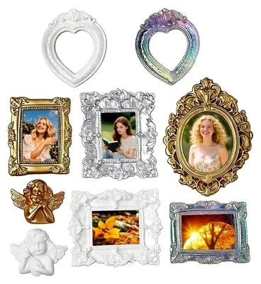 Produktbild von Mini Vintage Bilderrahmen | 9 Teile aus Resin für kleine Dekorationen