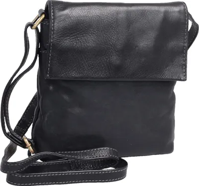 Produktbild von kleine Handtasche Leder weich Damentasche, schwarz