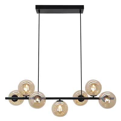Produktbild von Olucia - REMO - Pendelleuchte - Bernstein / Schwarz - 7 Lampen