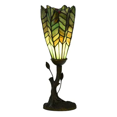 Zdjęcie produktu dla Clayre & Eef Tiffany lampa stołowa Ø 15x42 cm zielone szkło
