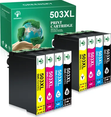 Produktbild von ️GREENSKY 8er 503 Druckerpatronen ersetzen für Epson 503XL 503 XL kompatibel zu Epson ️Workforce WF-2960 2965DWF, Expression Home XP5200 XP5205