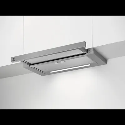 AEG Electrolux Flachschirm-Dunstabzugshaube / Abluft oder Umluft / 60cm / Grau LFP416X Frontansicht