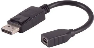 Produktbild von DisplayPort 1.2 Adapter, DisplayPort Stecker auf Mini DisplayPort Buchse, 4K, 0,2m
