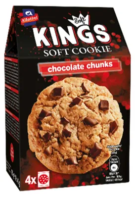 Produktbild von Allatini Kings Soft Cookie Chocolate Chunks 4er