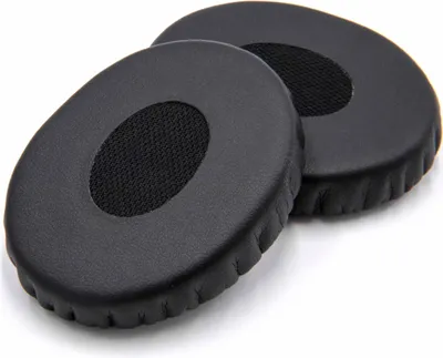 Produktbild von vhbw 2x Ohrpolster kompatibel mit Bose OnEar OE2i, OE2, 2i, 2 Kopfhörer Headset, Synthesefaser Schwarz