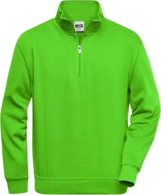 Produktbild von Sweatshirt mit Stehkragen und Reißverschluss lime-green, Gr. XL