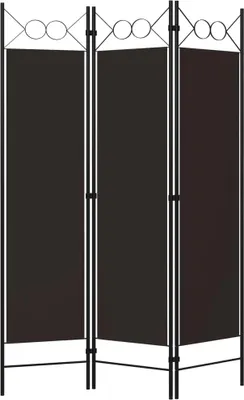 Obrázok produktu pre vidaXL 3-dielna priečka do izby hnedá 120 x 180 cm
