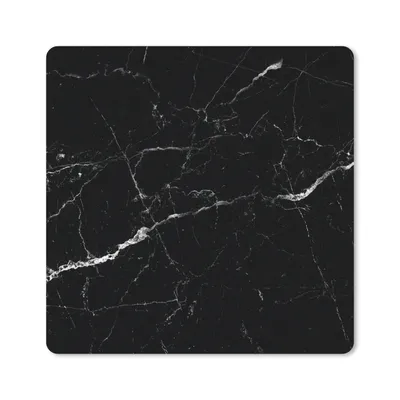Produktbild von MuchoWow® Mauspad Mousepad Marmor - Schwarz - Marmoroptik - Weiß - Luxus - Stein 20x20 cm - Mousepads - Maus Mat - Pad - Mausunterlage - Desk Mat - Bureauartikeln