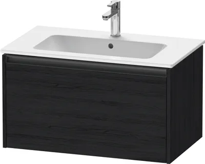 Produktbild von Duravit Ketho.2 Wastafelonderkast 81x48x44 cm Mat Eiken (zwart)