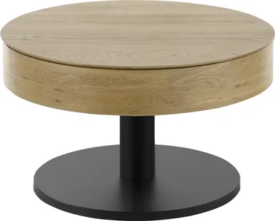 Produktbild von Couchtisch >TANGER< mit Lift und Stauraum, in Asteiche furniert - 47/65x78cm (HxD)