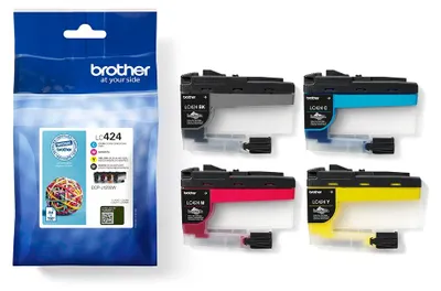 Produktbild von Brother Tintenpatrone LC-424 (Set) schwarz, cyan, magenta, gelb