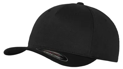 Image de Casquette de baseball unie Flexfit à 5 panneaux LT426 (L/XL) (noir)
