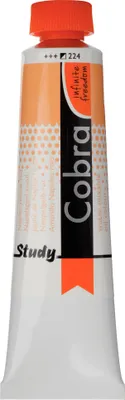 Image de Cobra Study peinture à l'huile miscible à l'eau tube 40 ml jaune napel rouge 224