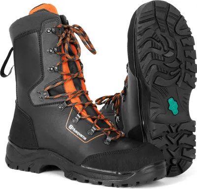 Produktbild von Husqvarna Lederschutzstiefel mit Sägeschutz, Classic - Schuhgröße 45 Schnittschutzstiefel schuhe Classic 20 motorsäge arbeitsschuhe
