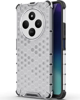 Produktbild von Hülle für Xiaomi Redmi 14C Durchscheinend Harter PC Soft TPU Bumper Stoßfeste Handyhülle Weiß