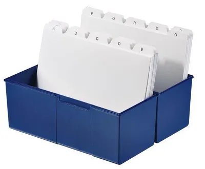 Produktbild von HAN Karteibox DIN A5 Quer, Für 500 Karten, Blau, 228 X 102 X 171 Mm