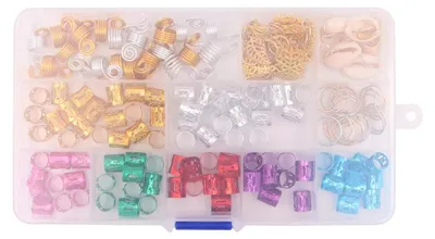 Produktbild von Haaraccessoires für Dreadlocks - 150 Stück - Verschiedene Stile - CP020846
