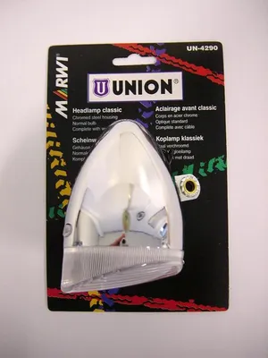 Image de Phare UNION "UN-4290 boîtier en acier chromé, support galvanisé. Complet avec câble d'éclairage, sans protection contre les surtensions Emballage self-service