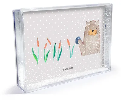 Produktbild von Mr. & Mrs. Panda Bilderrahmen Otter Stein - Grau Pastell - Geschenk, dekoartikel, Seeotter, See, Pflanzen, Fotohalter, Fotorahmen, 3D-Rahmen, Neugierig, Grüßen
