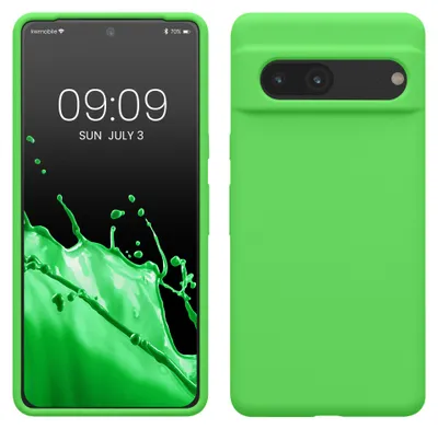 Produktbild von kwmobile Handyhülle für Google Pixel 7 Hülle, für Pixel 7 Case - Hülle Silikon - kabelloses Laden - Limettengrün