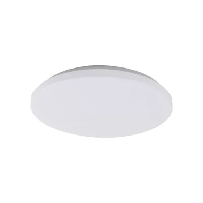 Produktbild von Lindby LED-Außendeckenleuchte Doki, 34 cm, weiß, Kunststoff