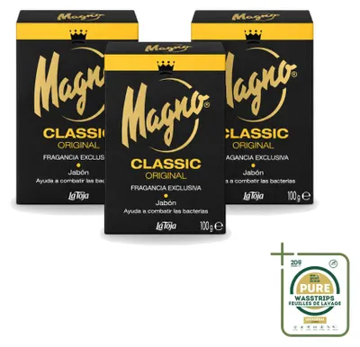 Zdjęcie produktu dla 3 sztuki mydła w płynie Magno Classic, opakowanie zbiorcze - 100 g każda