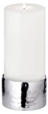 Kerzenhalter rund Ø 8,5 cm H 5 cm Edelstahl poliert