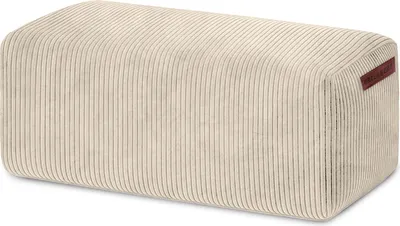 Produktbild von Green Bean® Indoor Sitzhocker Pouf 70x33x28cm EPS-Perlen Füllung & Cordstoff Kuschelig Weich Waschbar - Drinnen Bodenkissen Liegekissen Sitzkissen Sitzhocker Relax-Sessel Kinder Erwachsene Stoff Beige